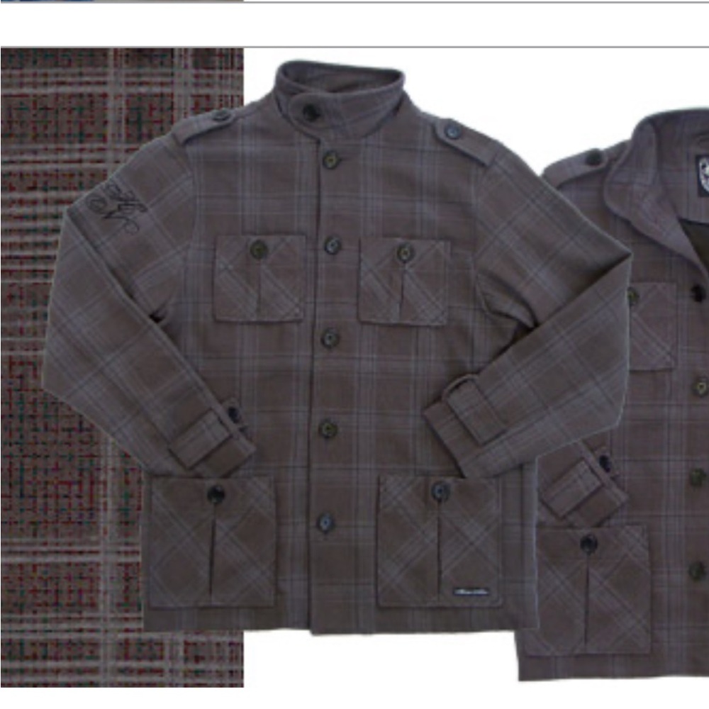 Men's Brown Plaid Jacket size XL Limited Edition Hoodoo Nation